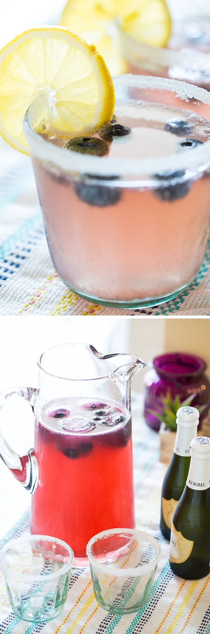 Spiked Blueberry Lemonade Punch