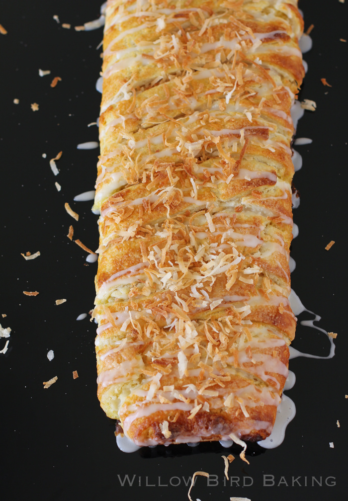 Almond Coconut Pastry Braid Recipe from Willow Bird Baking