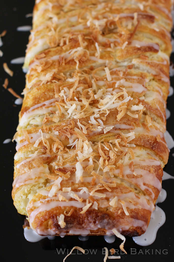 Almond Coconut Pastry Braid Recipe from Willow Bird Baking