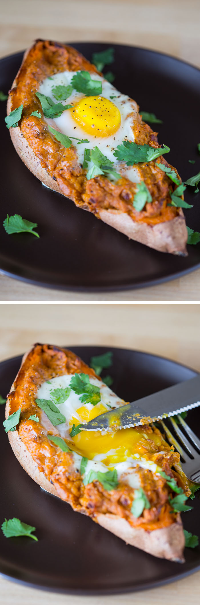 Twice-Baked Sweet Potato Egg Boats