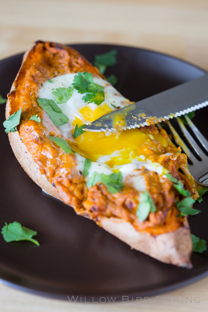 Twice-Baked Sweet Potato Egg Boats