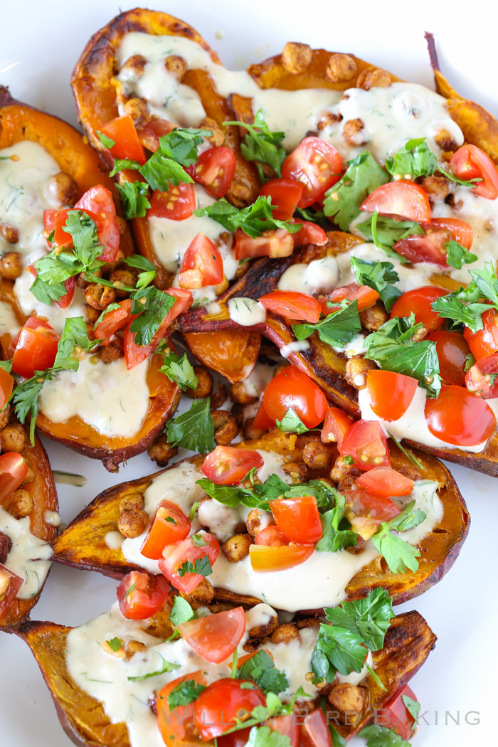 Mediterranean Baked Sweet Potatoes