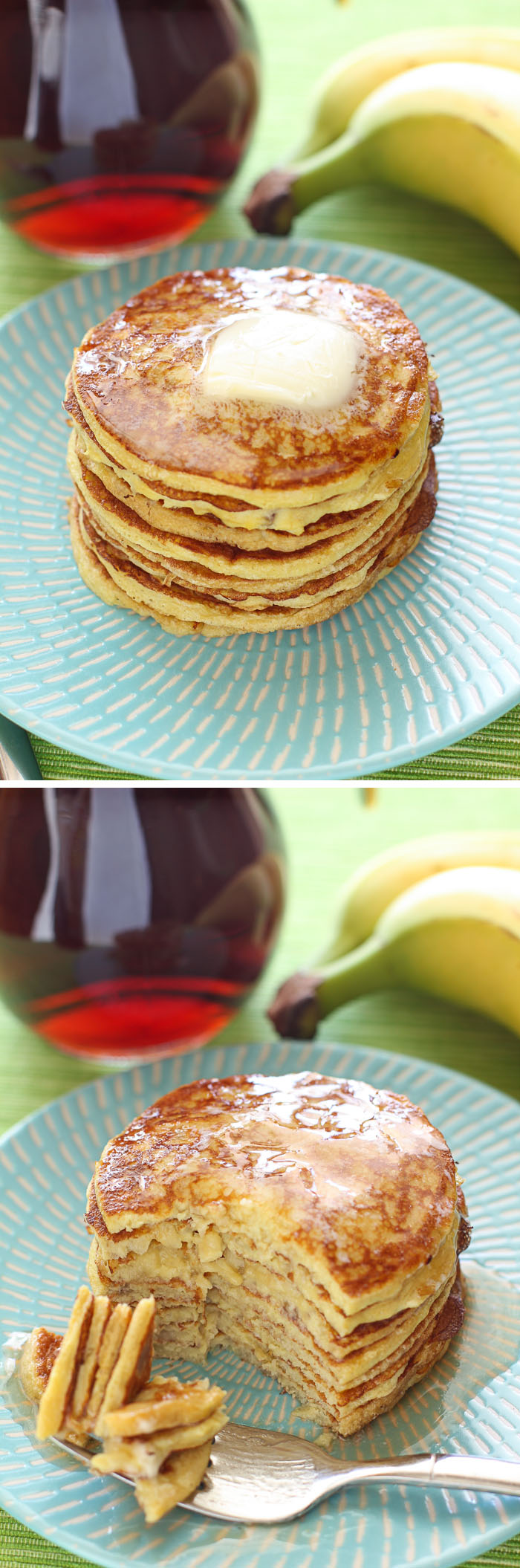 Recipe for Four-Ingredient Protein Pancakes from Willow Bird Baking