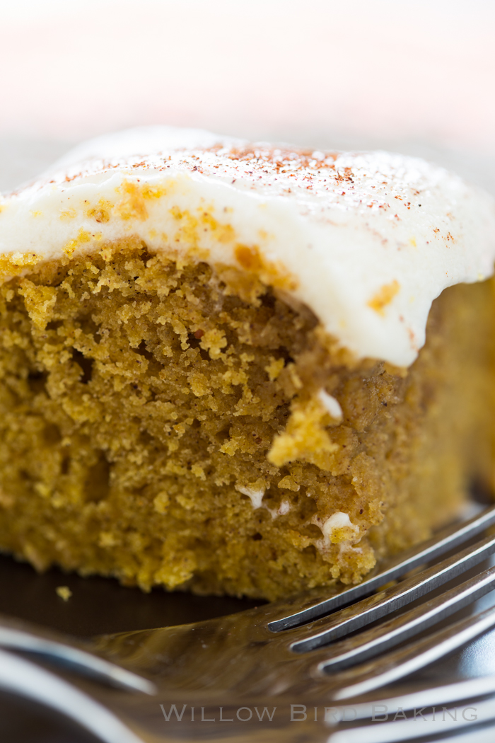 Brown Butter Pumpkin Cake with Whipped Icing