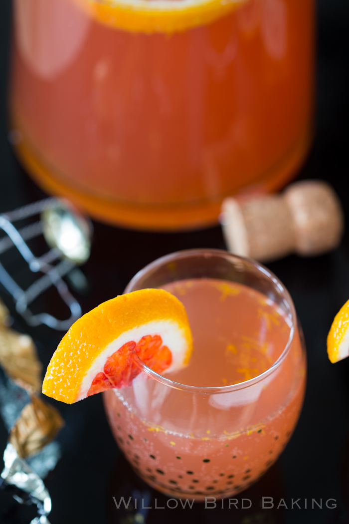 Blood Orange Champagne Sparkler