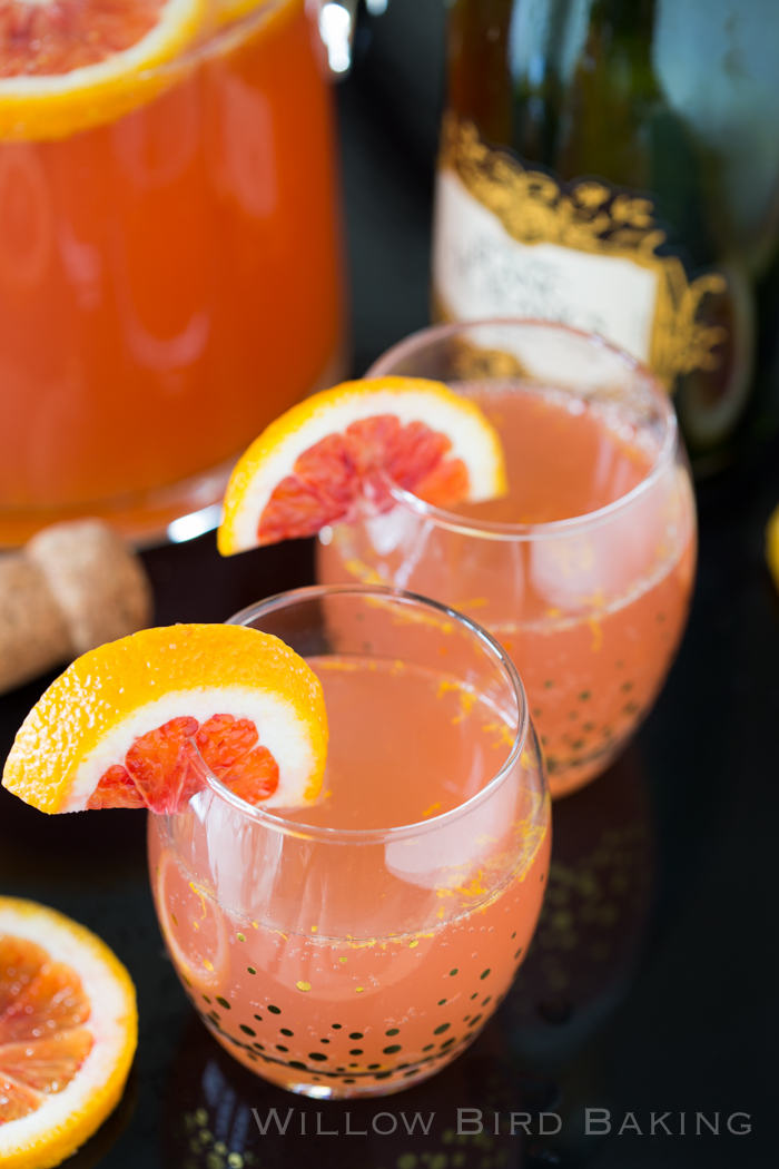 Blood Orange Champagne Sparkler