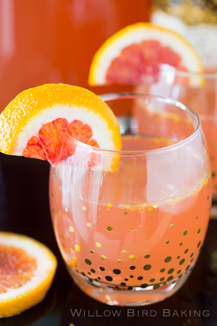 Blood Orange Champagne Sparkler