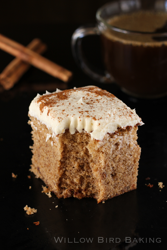 Brown Butter Spice Cake With Whipped Icing Willow Bird Baking