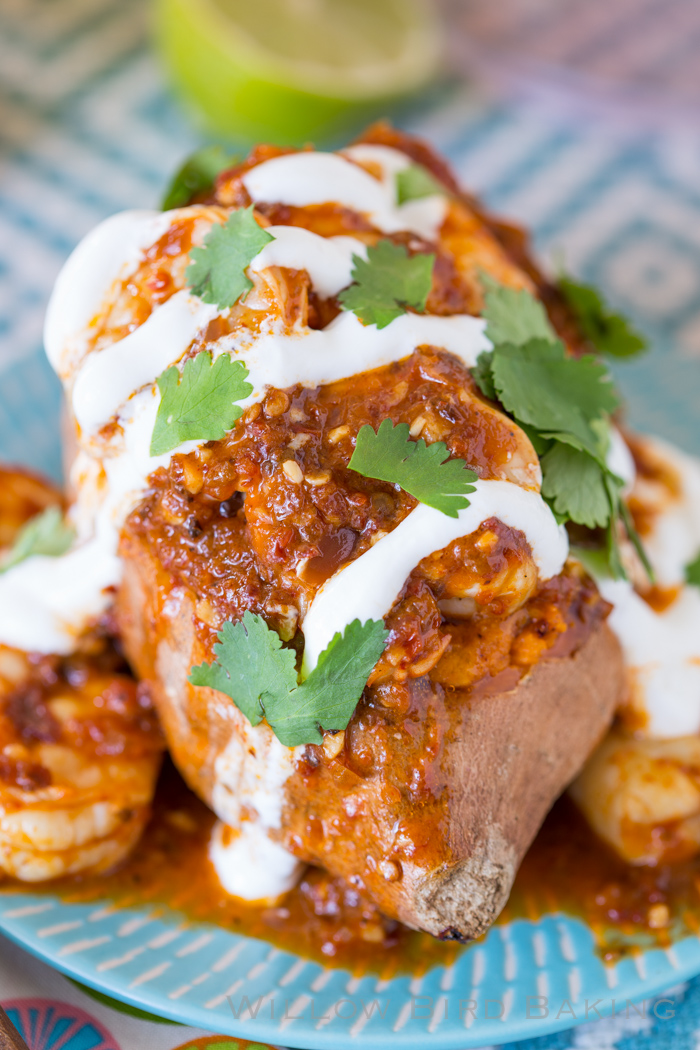 Chipotle Shrimp Twice-Baked Sweet Potatoes