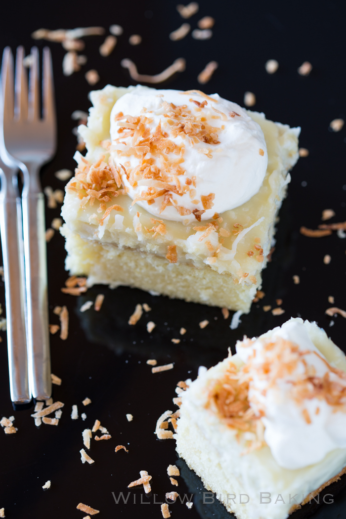 Coconut Cream Snack Cake