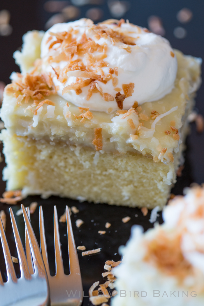 Coconut Cream Snack Cake