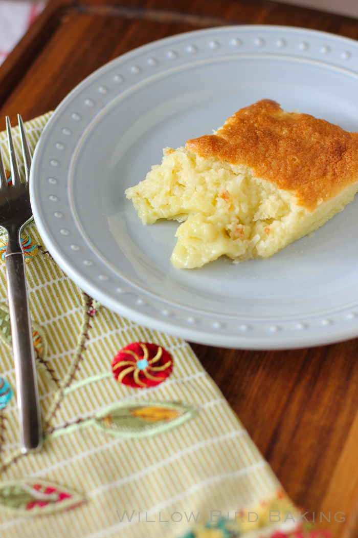 Coconut Pudding Spoon Cake