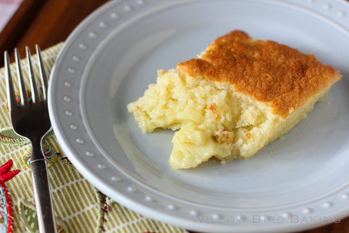 Coconut Pudding Spoon Cake