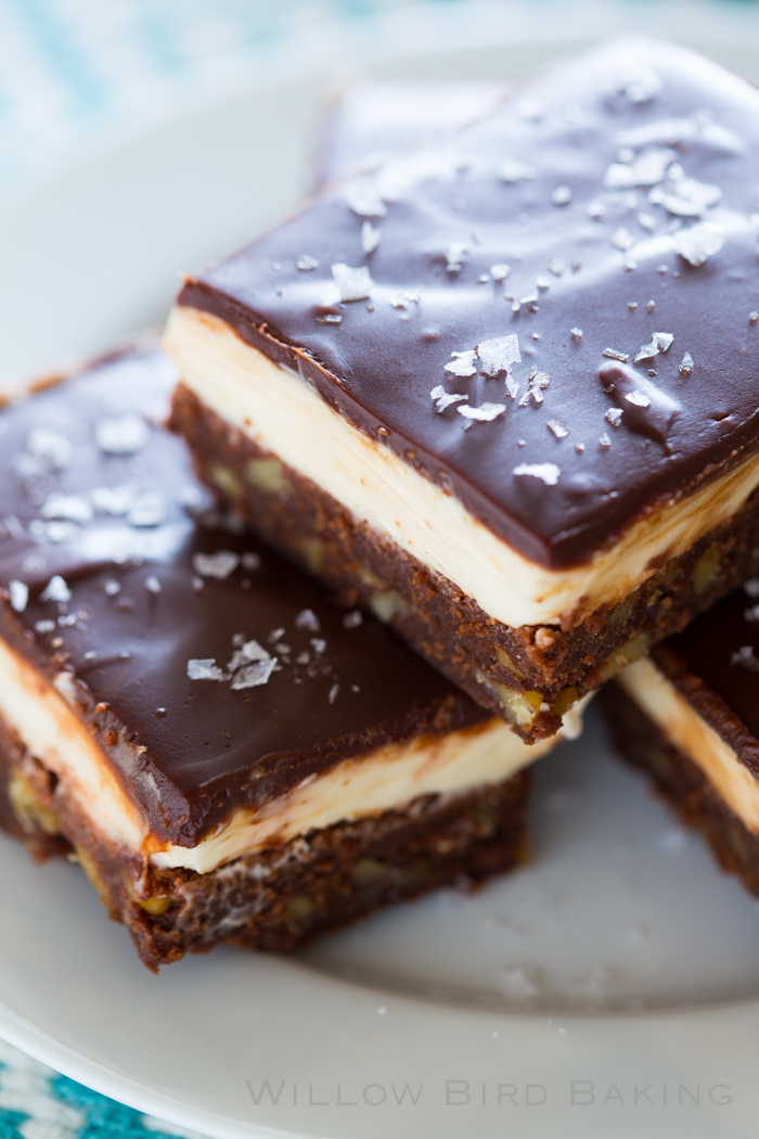 Double Chocolate Cream Cheese Brownies with Maldon Flake (and a review of <em>Sea Salt Sweet</em>!)