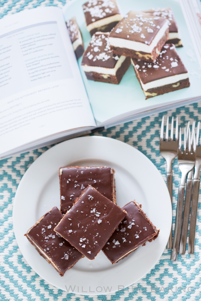 Double Chocolate Cream Cheese Brownies with Maldon Flake (and a review of <em>Sea Salt Sweet</em>!)