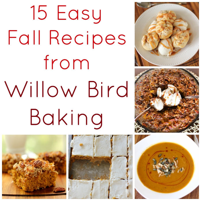 15 Easy Fall Recipes from Willow Bird Baking