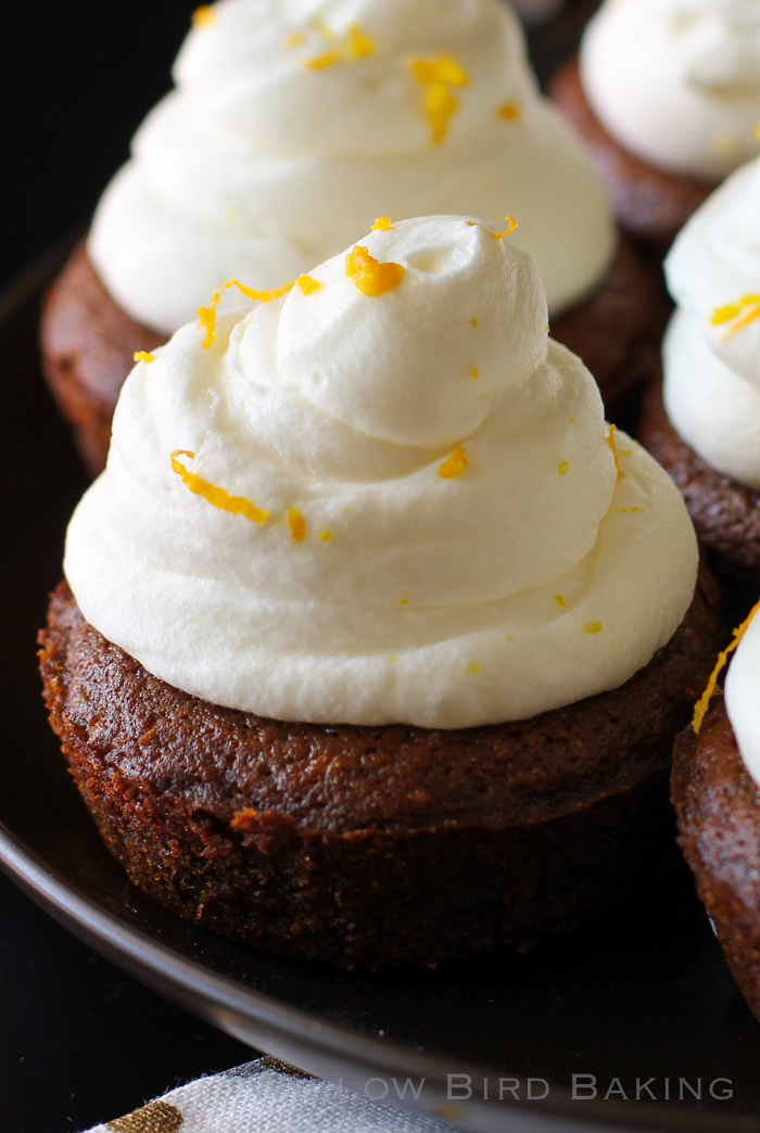 Gingerbread Cookie Cups with Orange Cream