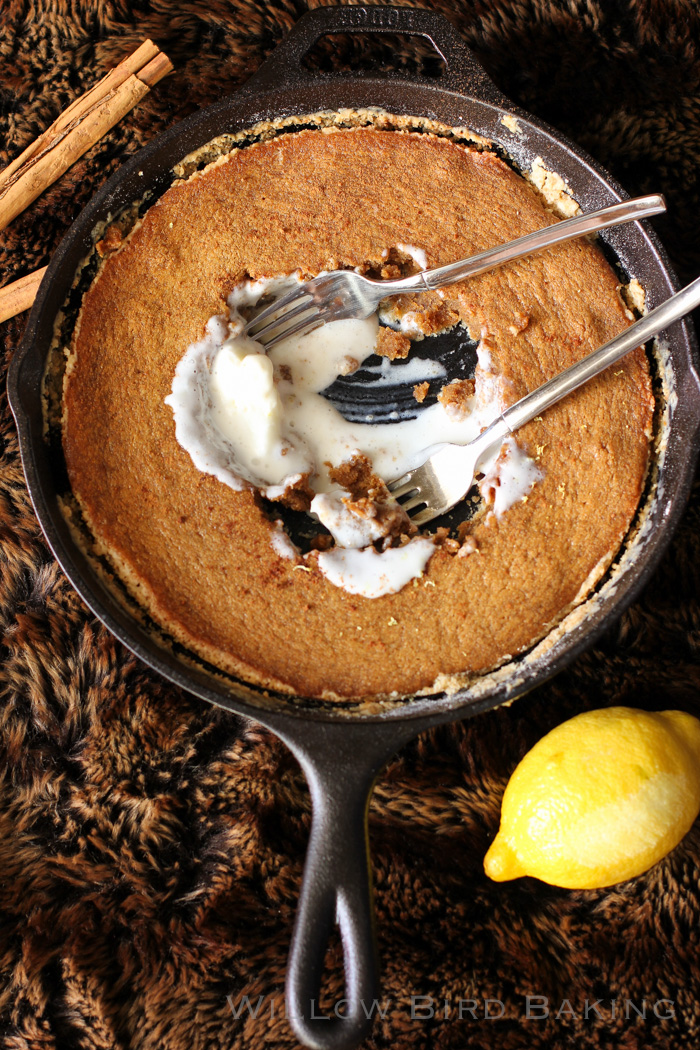 Gingerbread Gooey Butter Cake Ice Cream Sundae