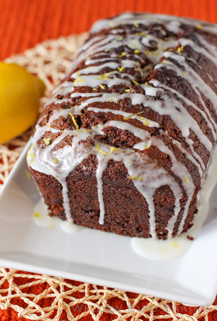 Gingerbread Quick Bread with Lemon Glaze