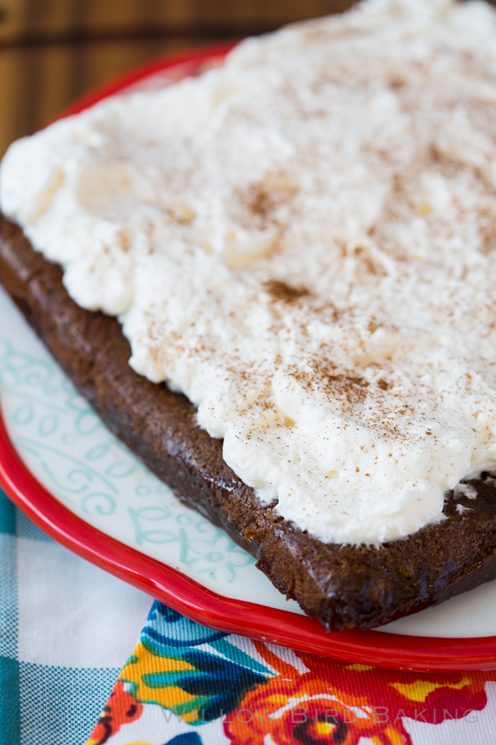 Spiked Gingerbread Cream Bars (for SERIOUS Gingerbread Lovers)