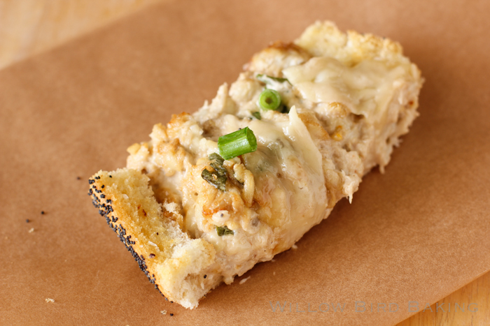 Hot Crab Dip in a Lemon-Garlic Baguette