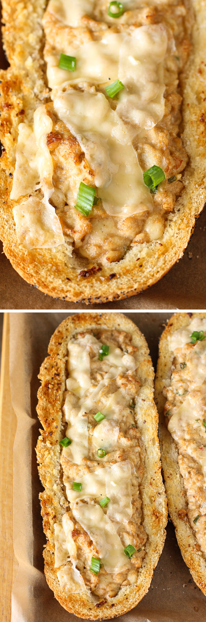 Hot Crab Dip in a Lemon-Garlic Baguette