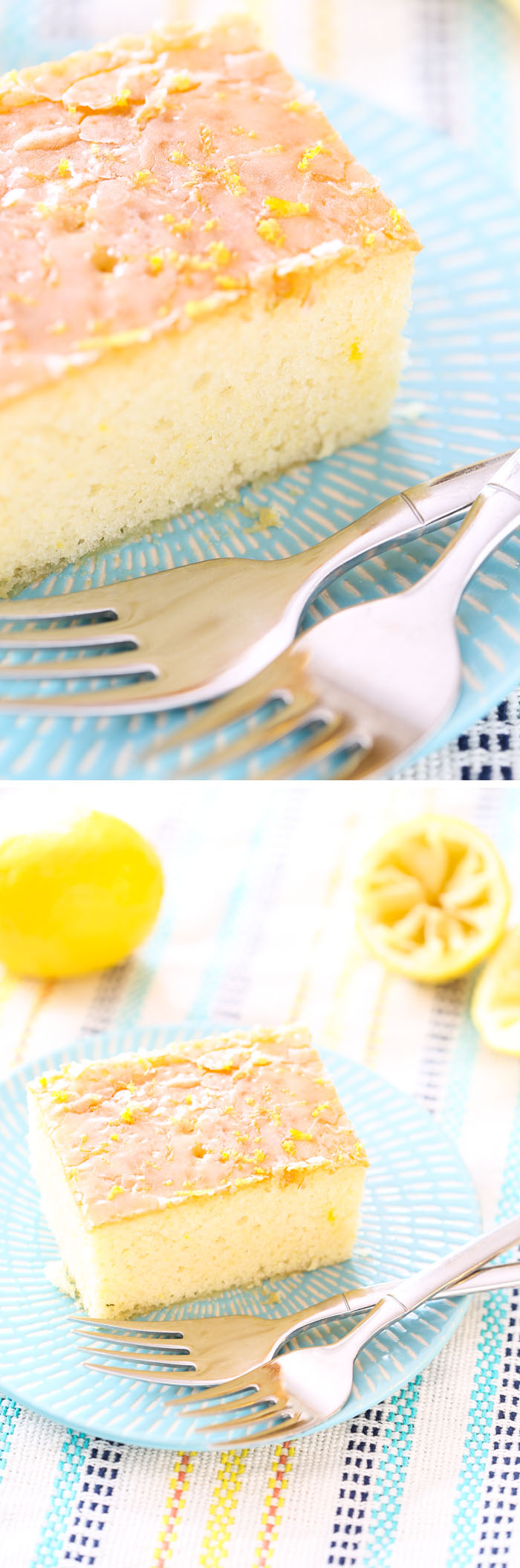 Quick and Easy Iced Lemon Cake