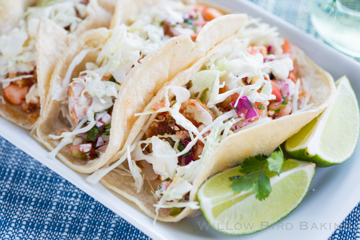 Chipotle Shrimp Tacos with White Sauce