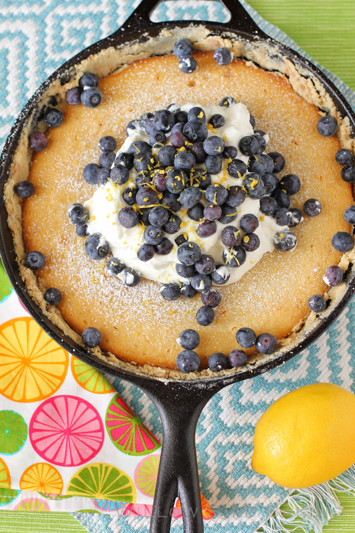 LEMON BLUEBERRY GOOEY BUTTER CAKE