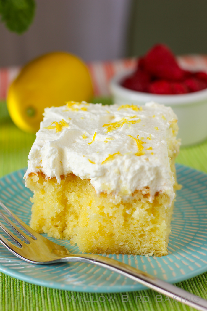 Drenched Lemon Cream Cake