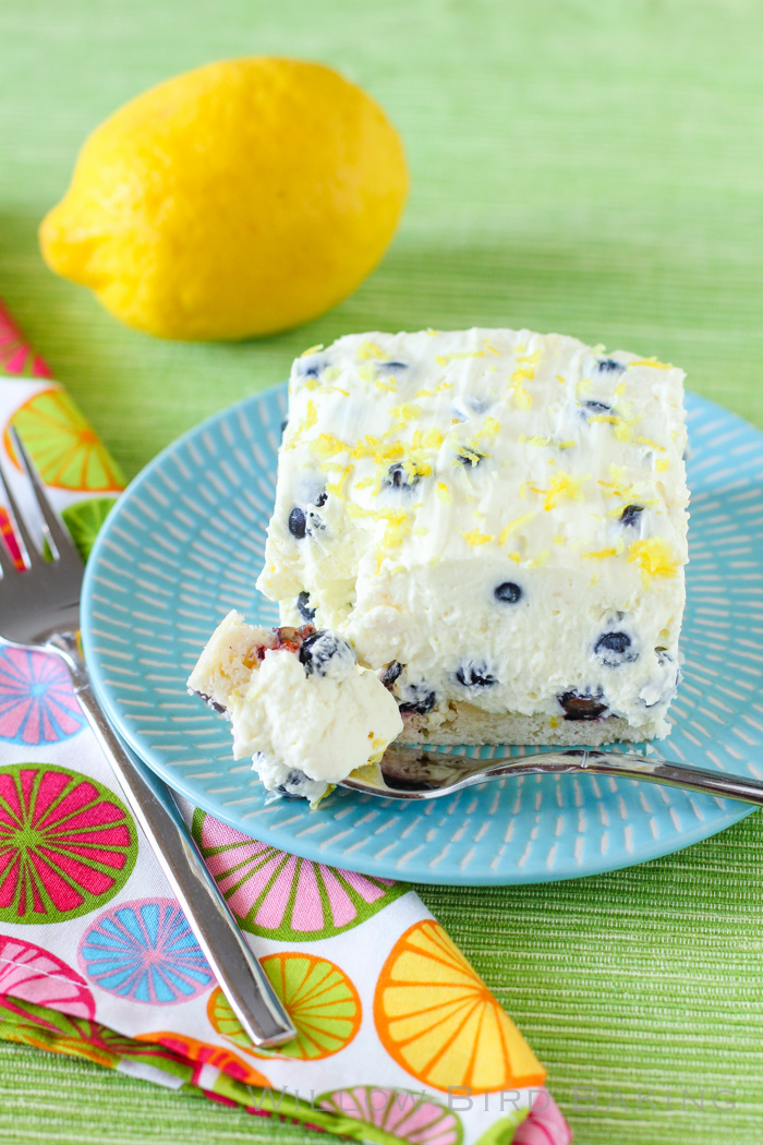 Lemon Blueberry Fluff Bars