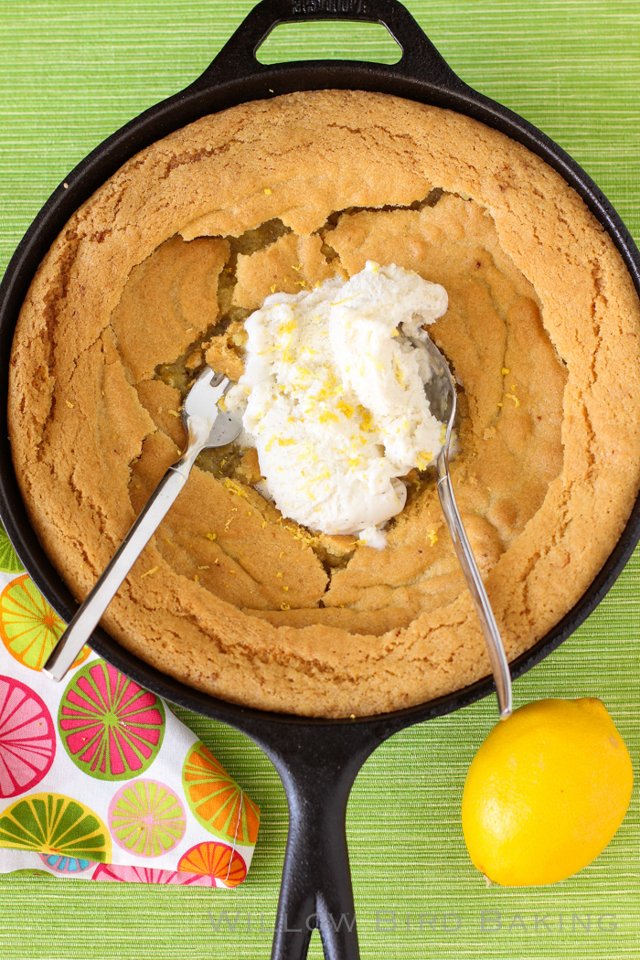 Giant Skillet Lemon Sugar Cookie