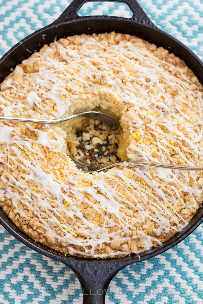 Skillet Streusel Lemon Cake