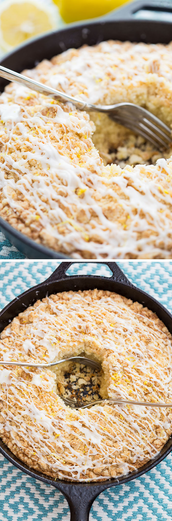 Skillet Streusel Lemon Cake