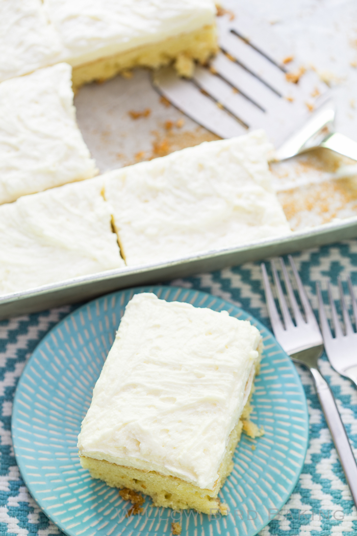 LEMON CAKE WITH WHIPPED ICING