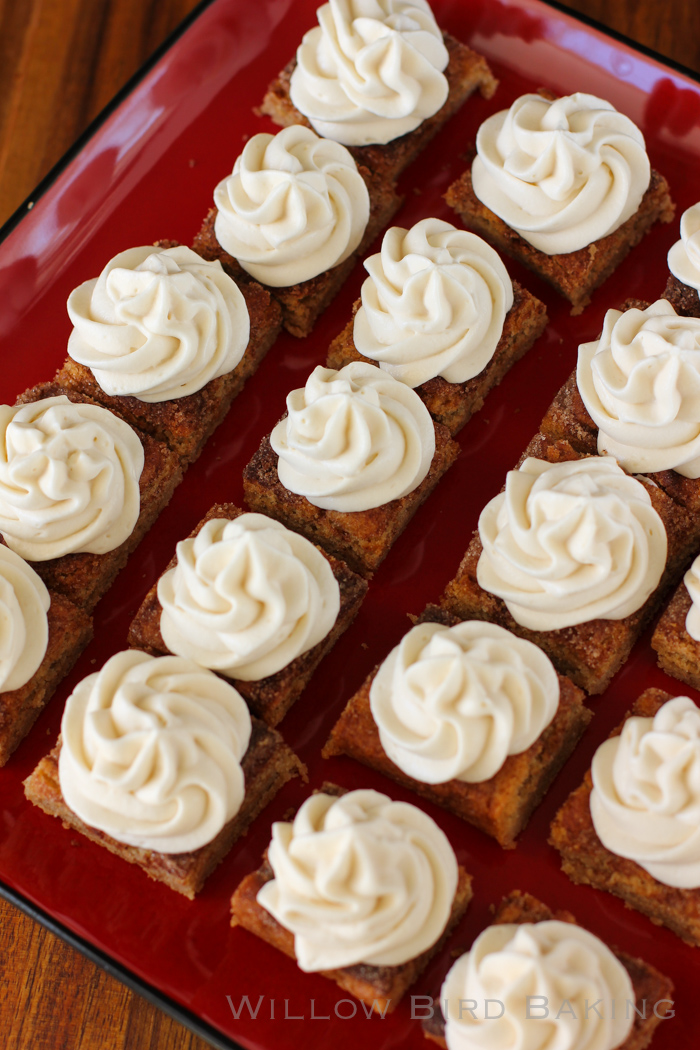 Maple Cream Snickerdoodle Bars