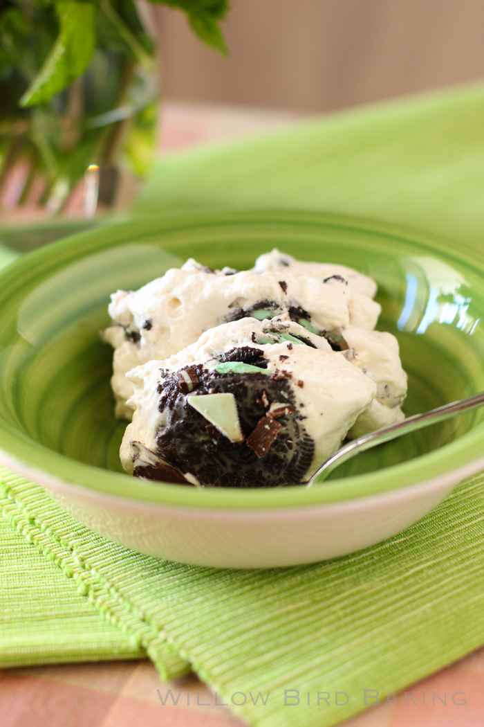 Bailey's Mint Oreo Icebox Cake