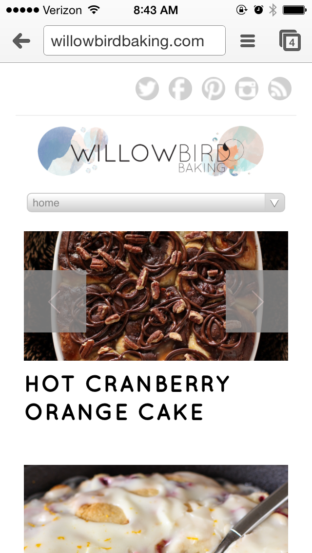 Willow Bird Baking Website Tour