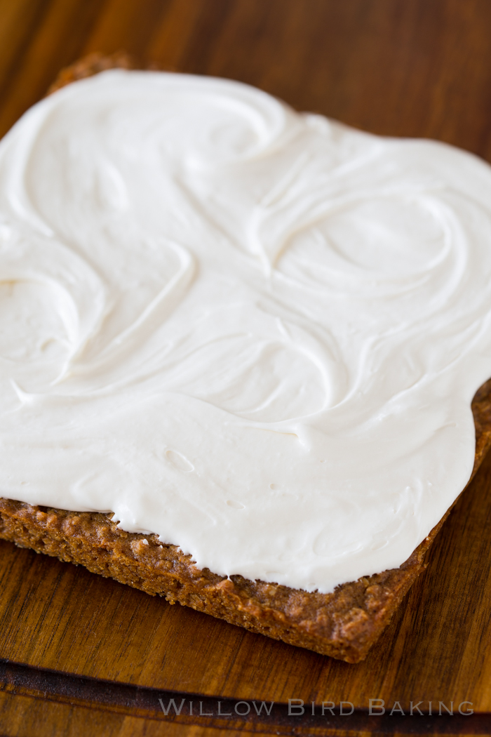 Chewy Brown Butter Oatmeal Creme Pie Bars