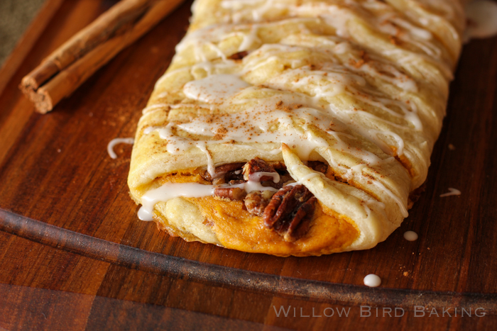 Pumpkin and Pecan Pie Pastry Braid