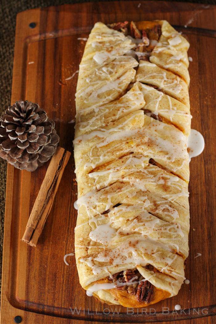 Pumpkin and Pecan Pie Pastry Braid