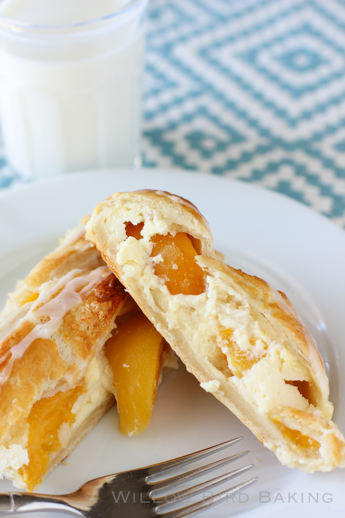 Peaches and Cream Cheesecake Braid recipe from Willow Bird Baking