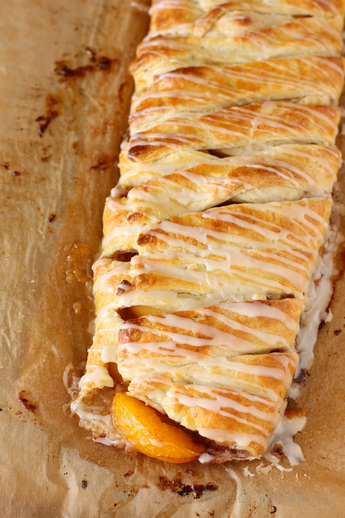 Peach Cobbler Pastry Braid recipe from Willow Bird Baking