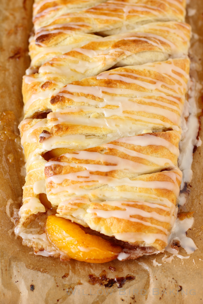 Peach Cobbler Pastry Braid recipe from Willow Bird Baking