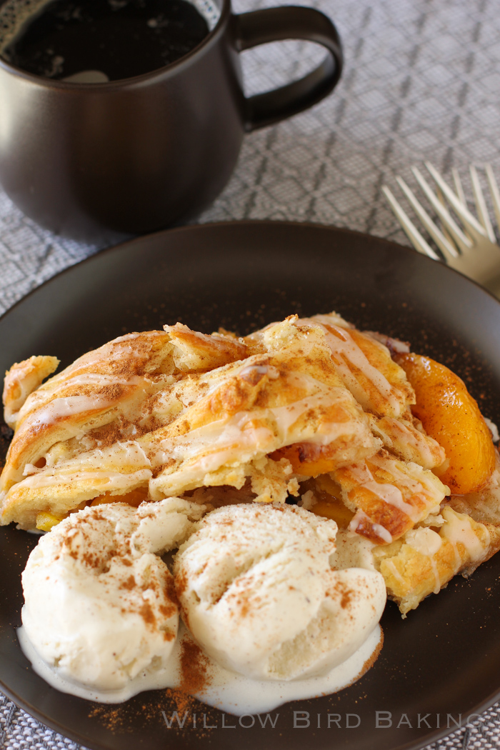 Peach Cobbler Pastry Braid recipe from Willow Bird Baking