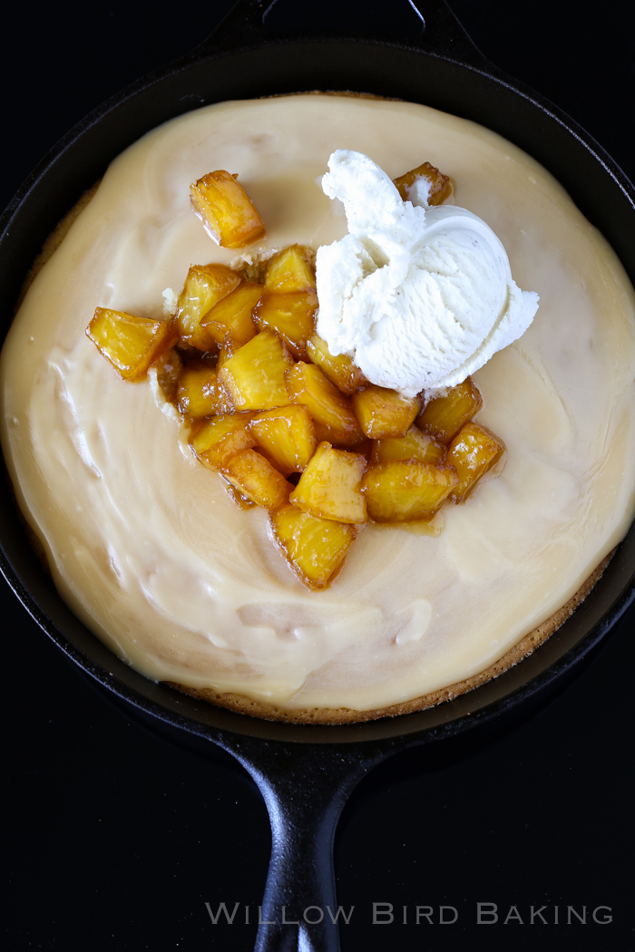 Hot Yellow Cake with Caramelized Pineapple