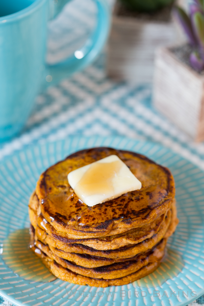 Five-Ingredient Pumpkin Protein Pancakes (low-carb, gluten-free, refined sugar–free)