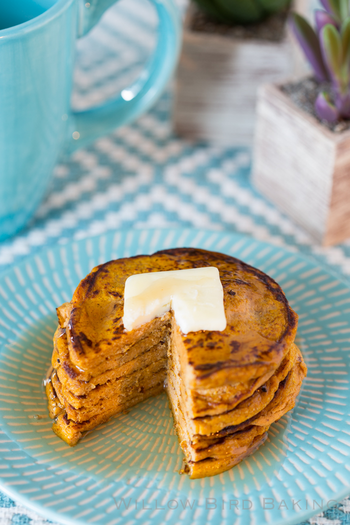 Five-Ingredient Pumpkin Protein Pancakes (low-carb, gluten-free, refined sugar–free)