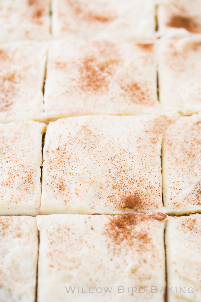 Pumpkin Bars with Whipped Chai Frosting