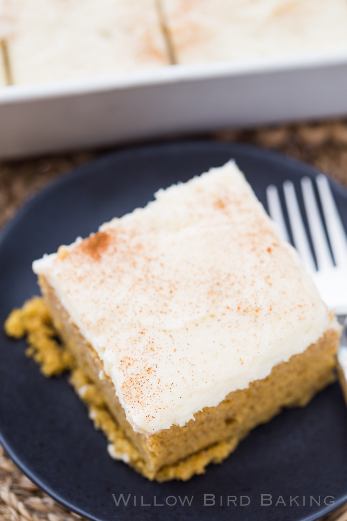 Pumpkin Bars with Whipped Chai Frosting